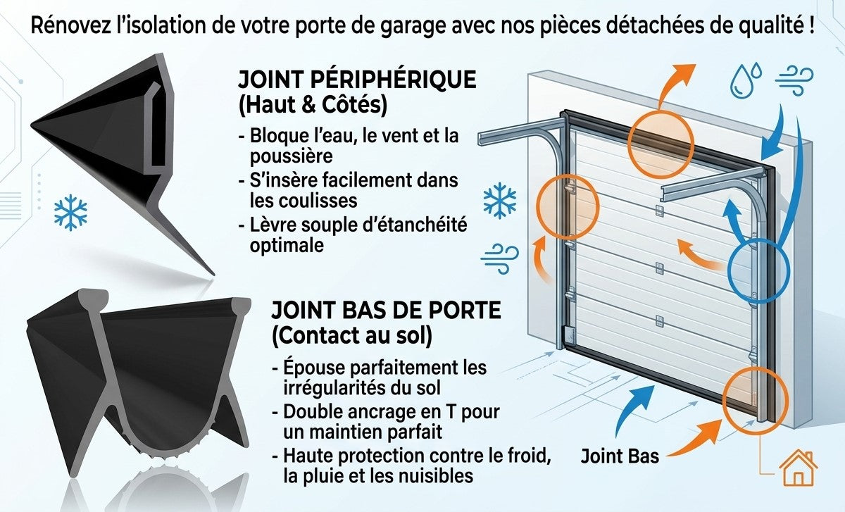 Porte de garage qui laisse passer le froid, l'air ou l'eau : causes et solutions