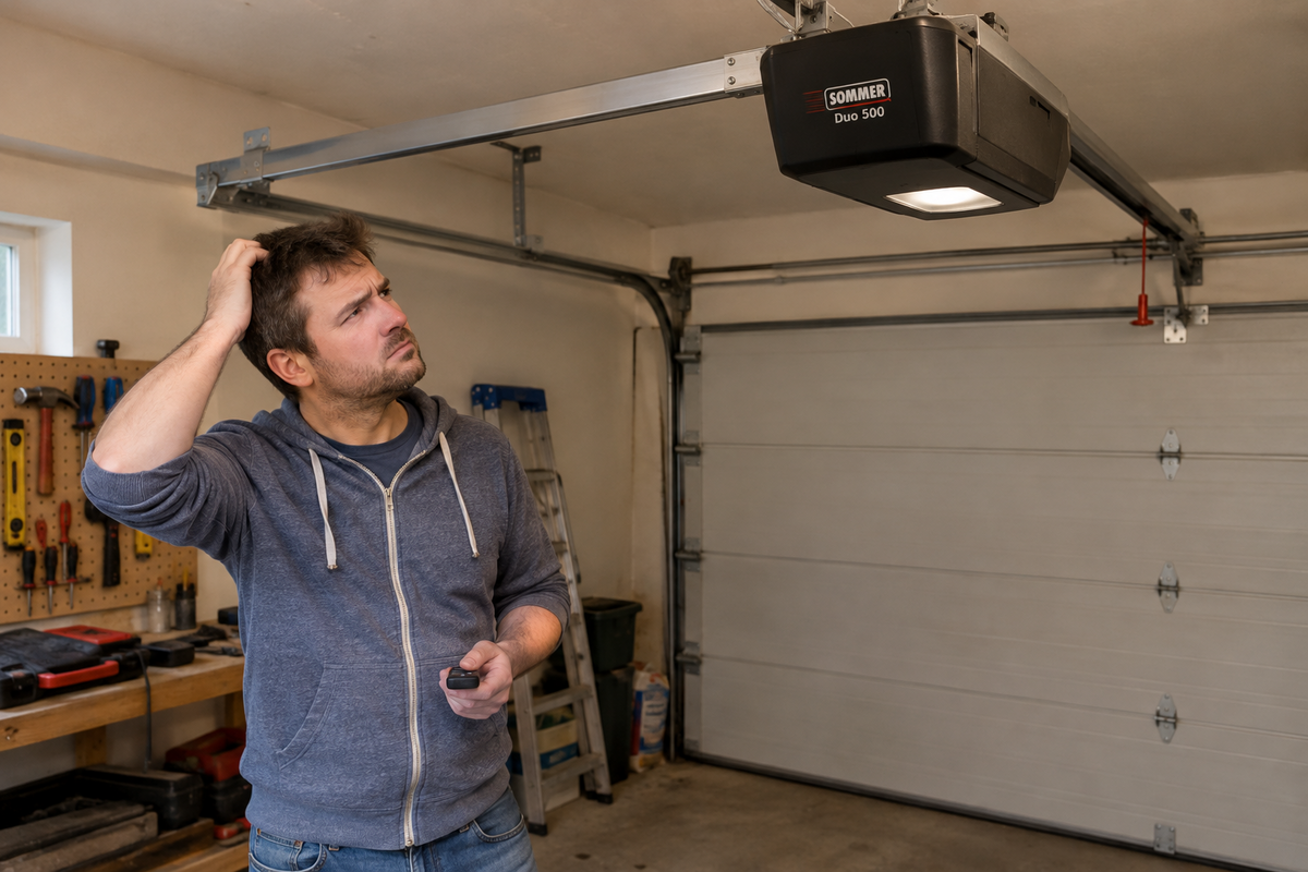 Moteur de porte de garage en panne : diagnostic, déverrouillage manuel et pièces SOMMER