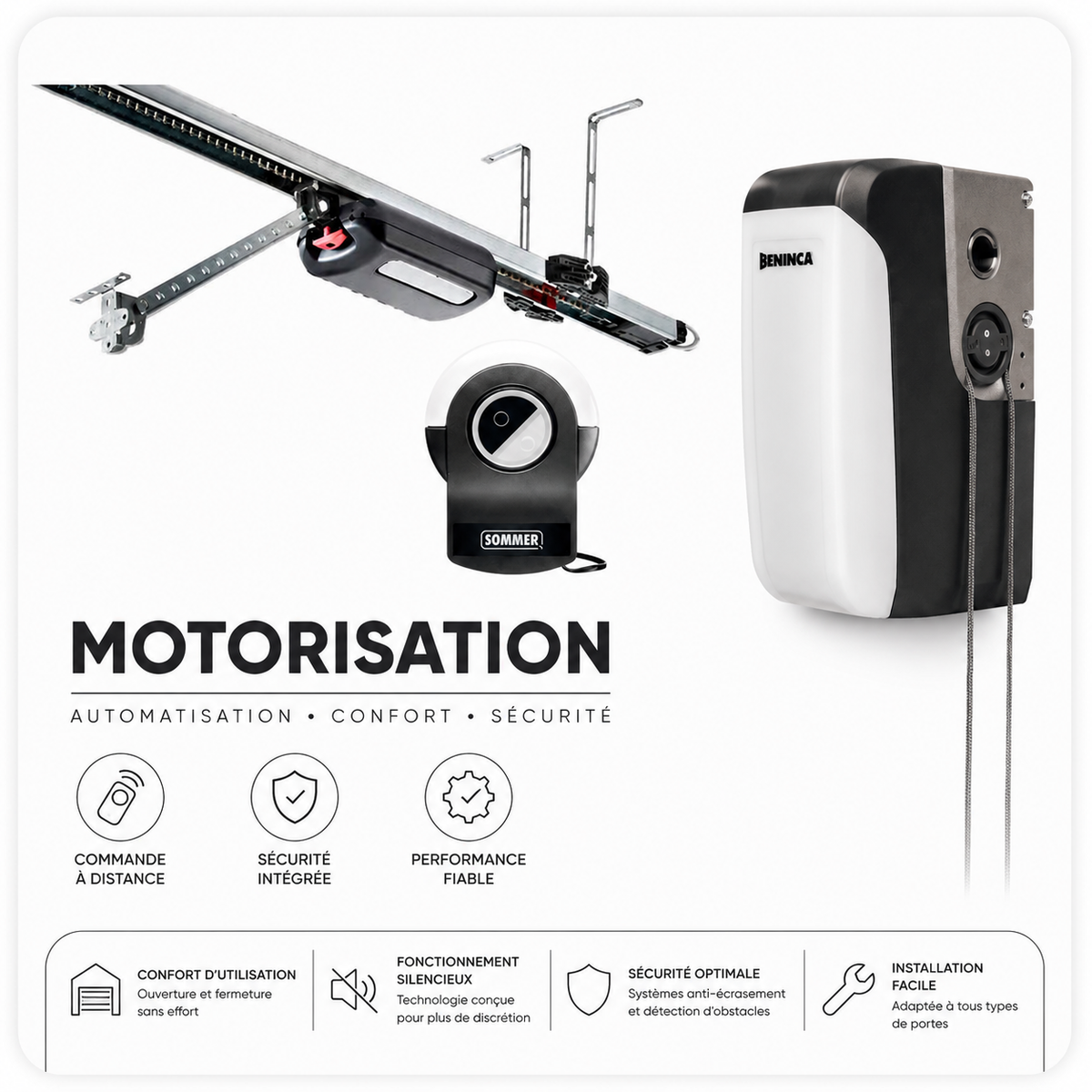 Motorisation de portes de garages sectionnelles