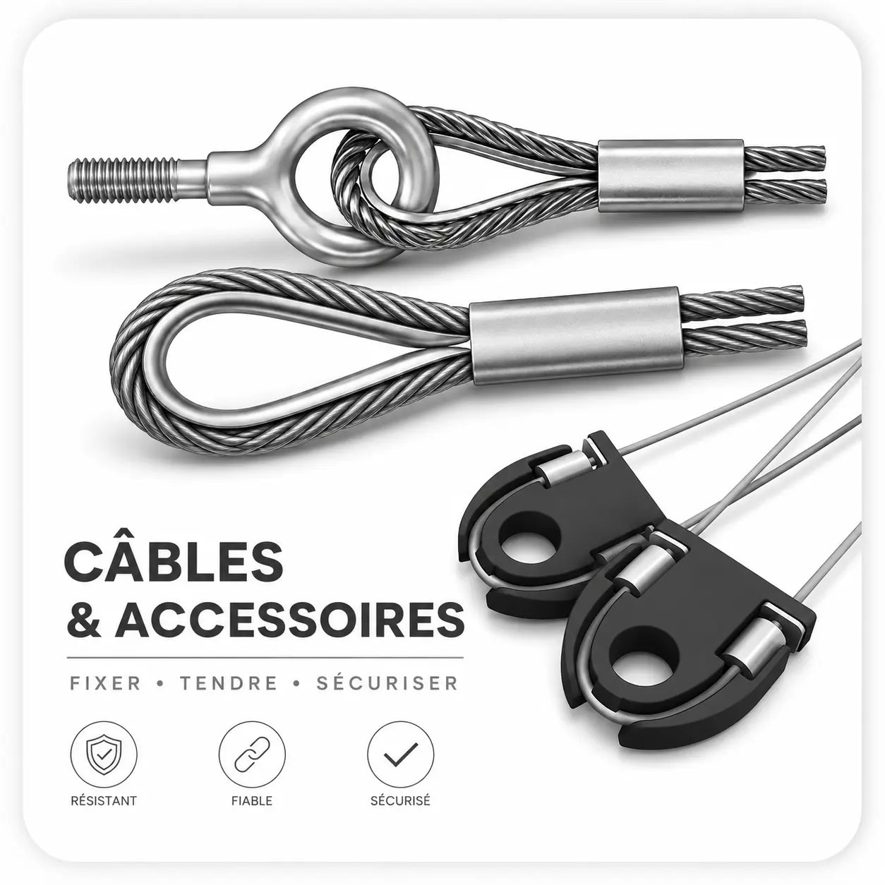 Câbles-et-accessoires Mydoors - Pièces détachées portes de garage sectionnelles toutes marques | Mydoors
