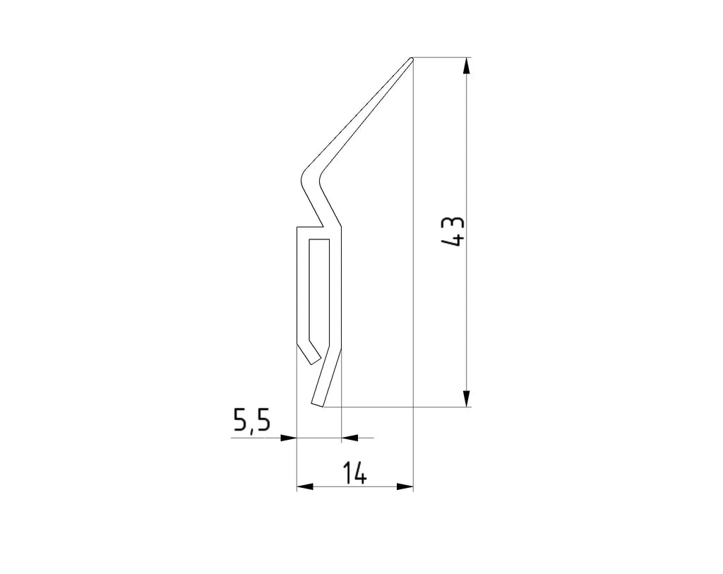 Joint latéral pour porte de garage sectionnelle – vue 2