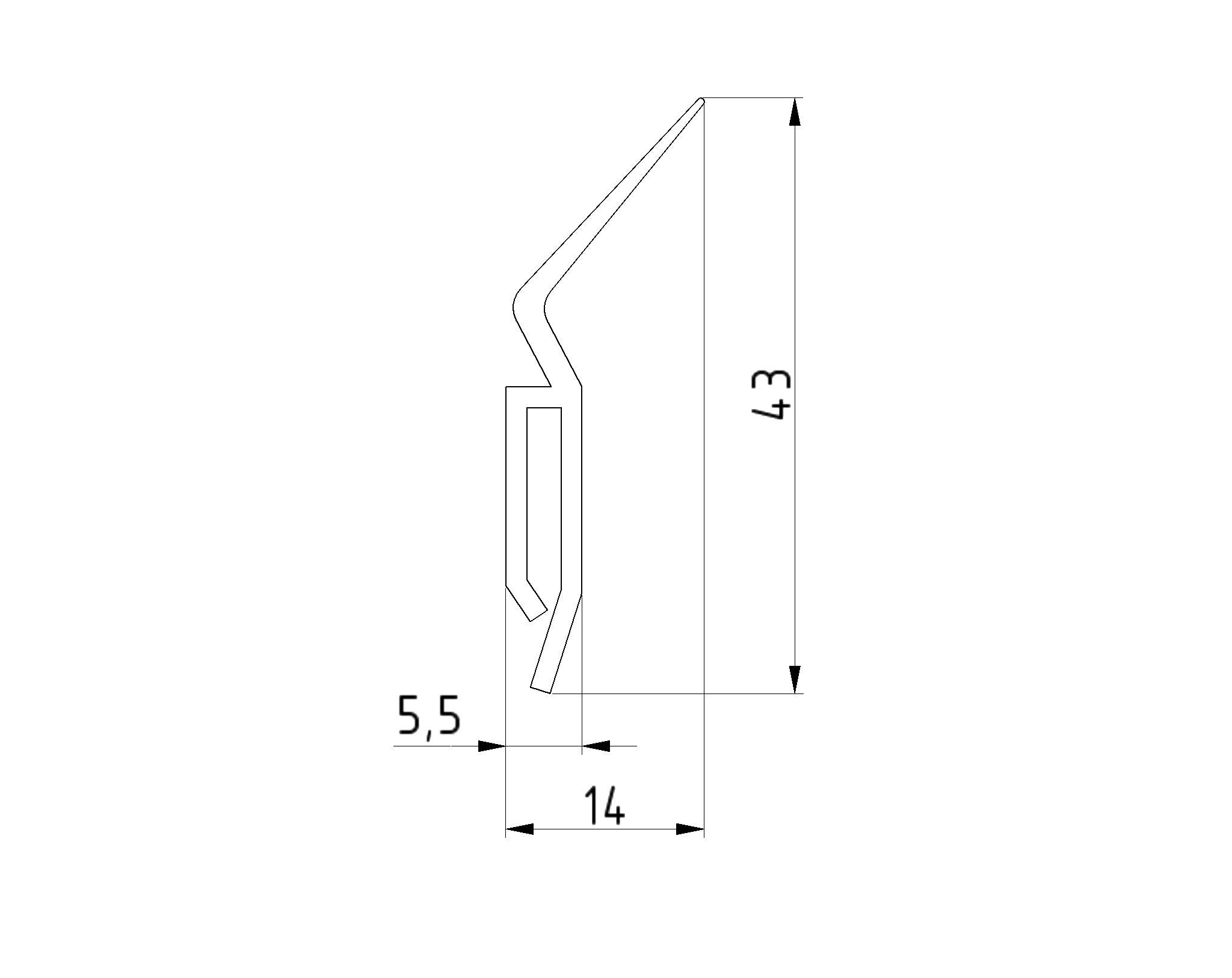 Joint latérales pour porte de garage sectionnelles SAFIR