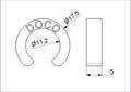 Bague de distance pour roulette de porte de garage sectionnelle