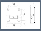 Charnière galvanisé pour porte de garage sectionnelle FAME;BKF; SDA; LA TOULOUSAINE Mydoors - Pièces détachées portes de garage sectionnelles toutes marques | Mydoors