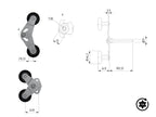 Roulette Double pour porte sectionnelle BKF; SDA; FAME; LA TOULOUSAINE Mydoors - Pièces détachées portes de garage sectionnelles toutes marques | Mydoors