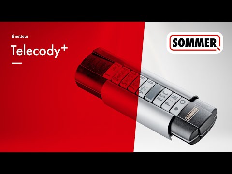 Clavier à code radio SOMMER Telecody+ 12 canaux noir et argent