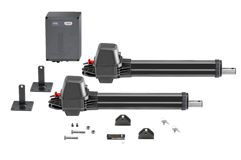 Moteur portail battant SOMMER TWIST M S3 – vue de face