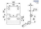 Charnière latérale galvanisé pour porte de garage sectionnelle LA TOULOUSAINE; BKF; FERBATEQ Mydoors - Pièces détachées portes de garage sectionnelles toutes marques | Mydoors
